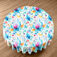 Pink Blooms Round Tablecloth
