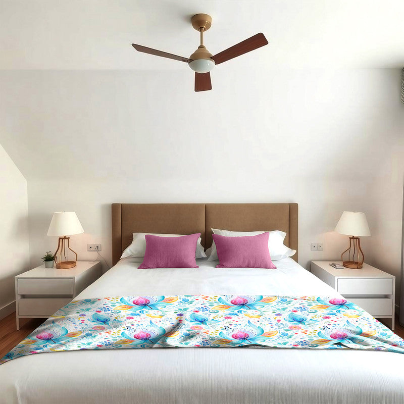 Pink Buds Light Bed Throw