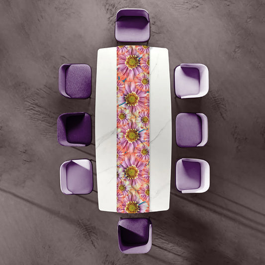 Pink Flourishing Floral Table Runner  By Mark Van Vuuren