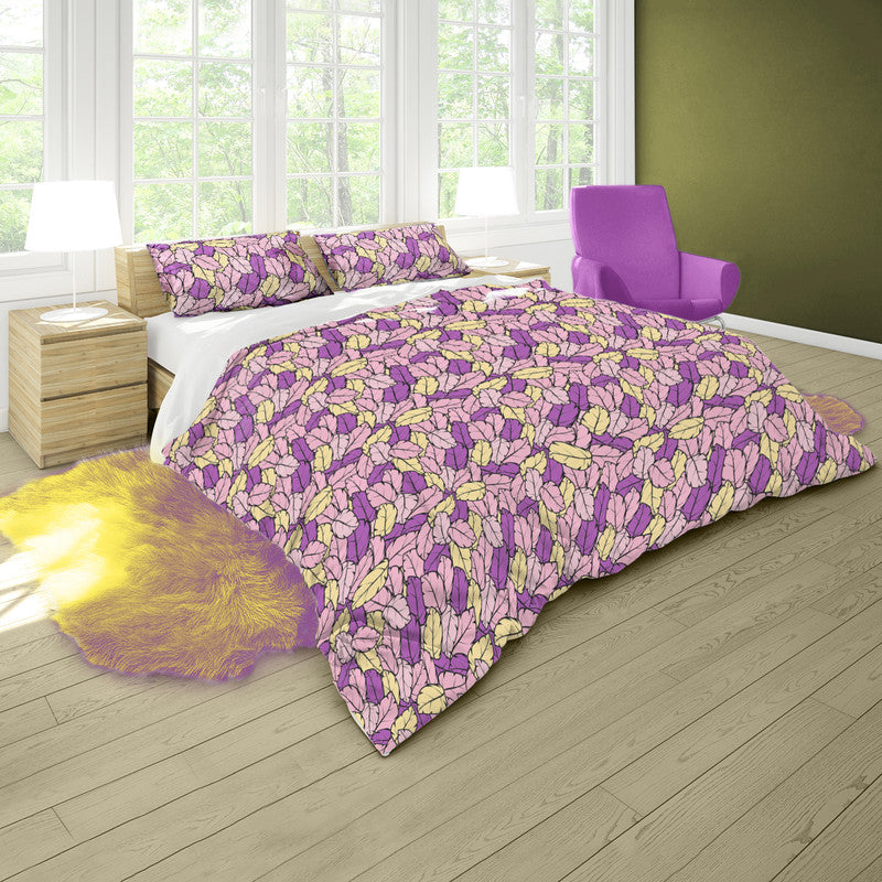 Pink Foliage Fantasia Duvet Cover Set