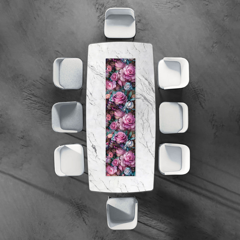 Pink Roses Against The Wall 160cm Table Runner