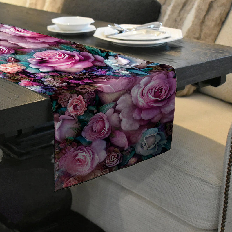 Pink Roses Against The Wall 160cm Table Runner