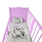 Pink Baby Owl Cot Duvet Set By Nathan Pieterse