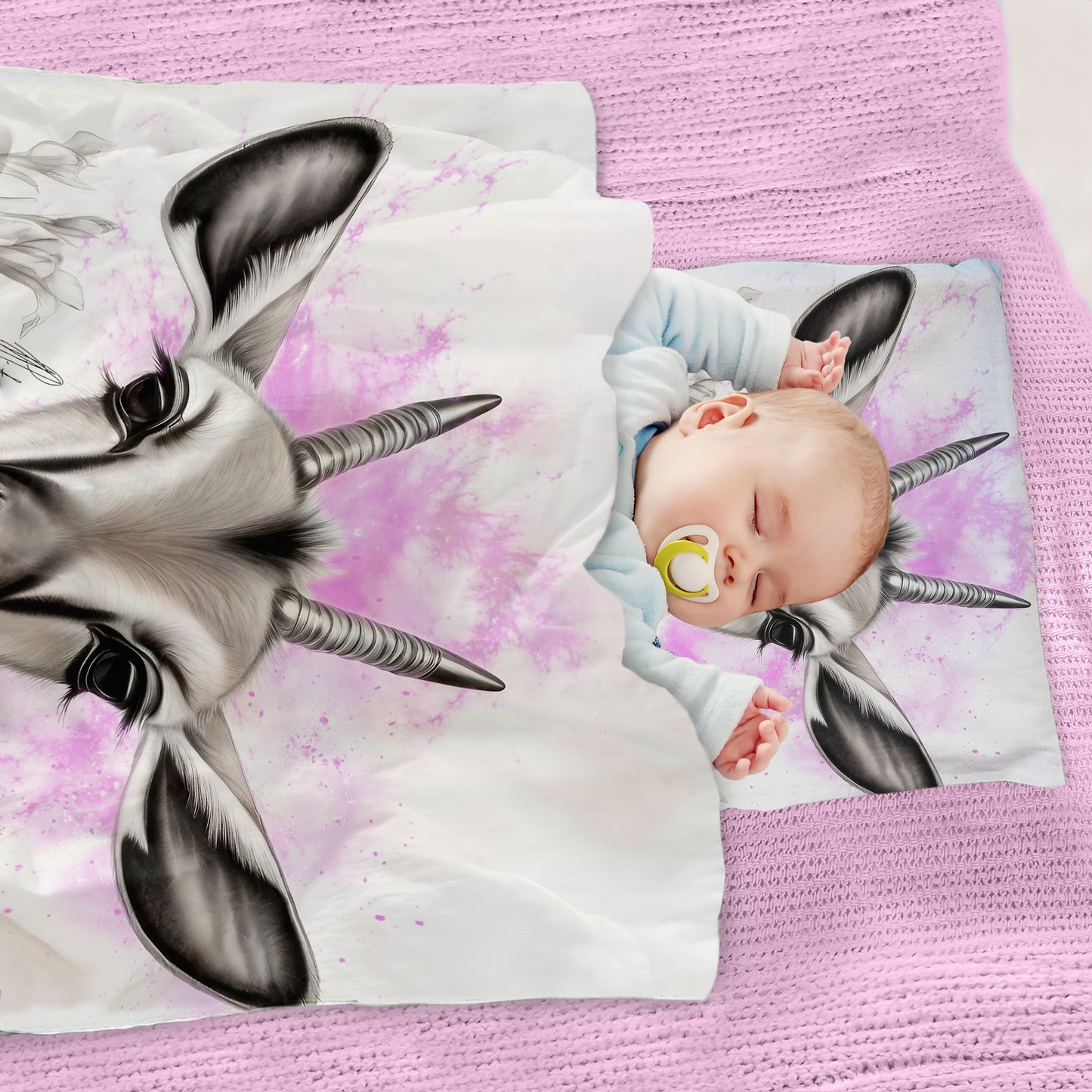 Pink Baby Springbok By Nathan Pieterse Cot Duvet Set