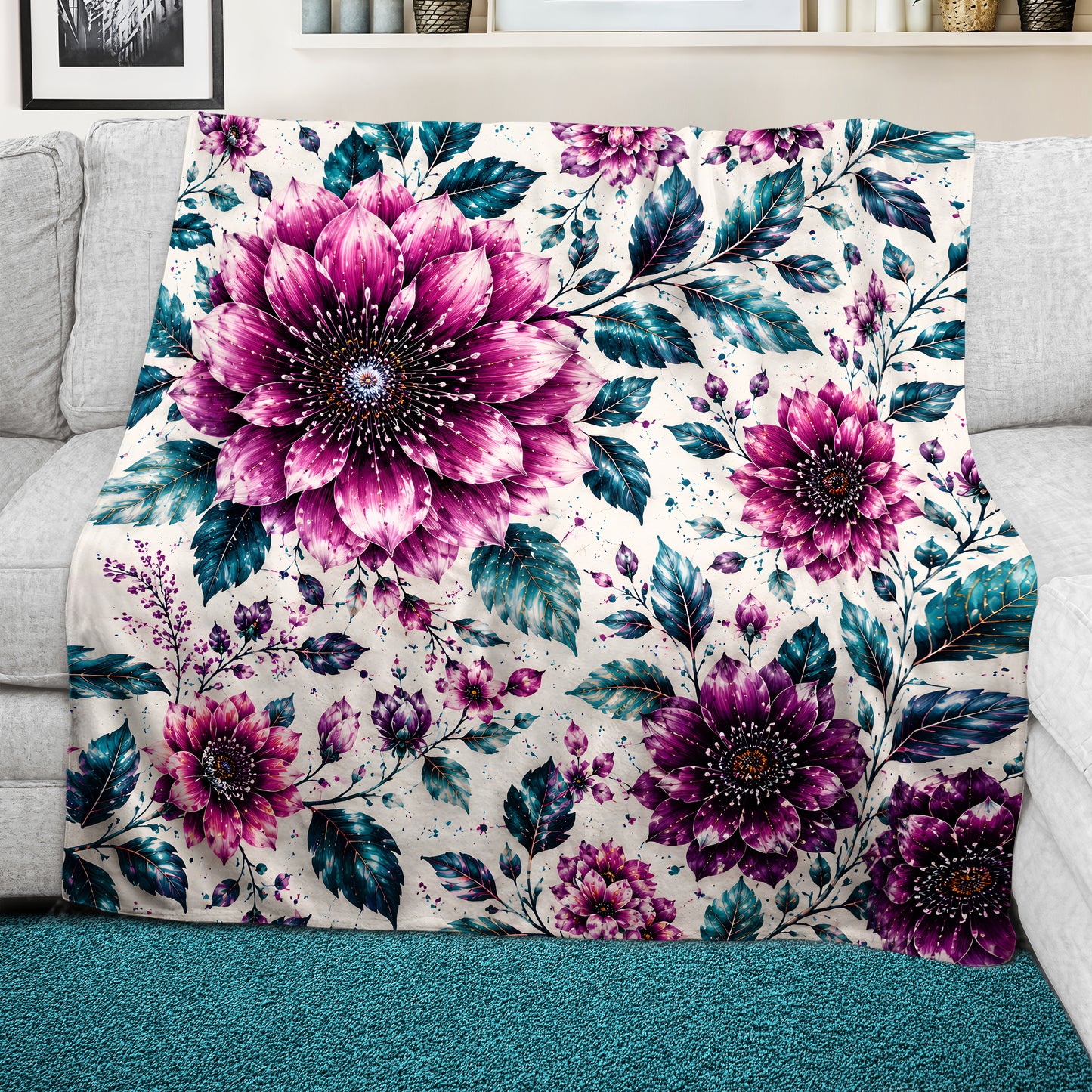 Pink Blooming Blossoms Light Weight Fleece