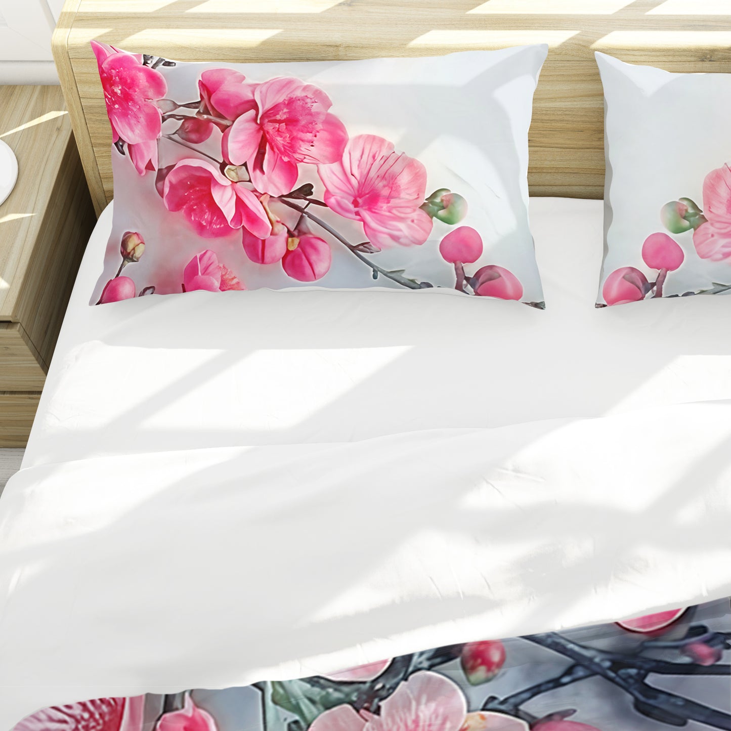 Pink Blossoms Duvet Cover Set