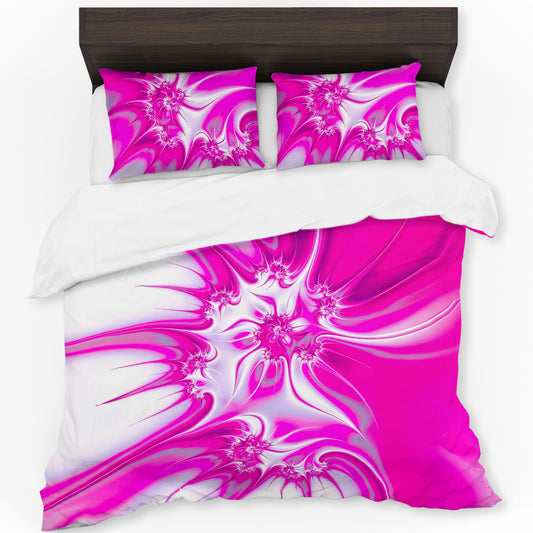 Pink Blush Spiral Duvet Cover Set