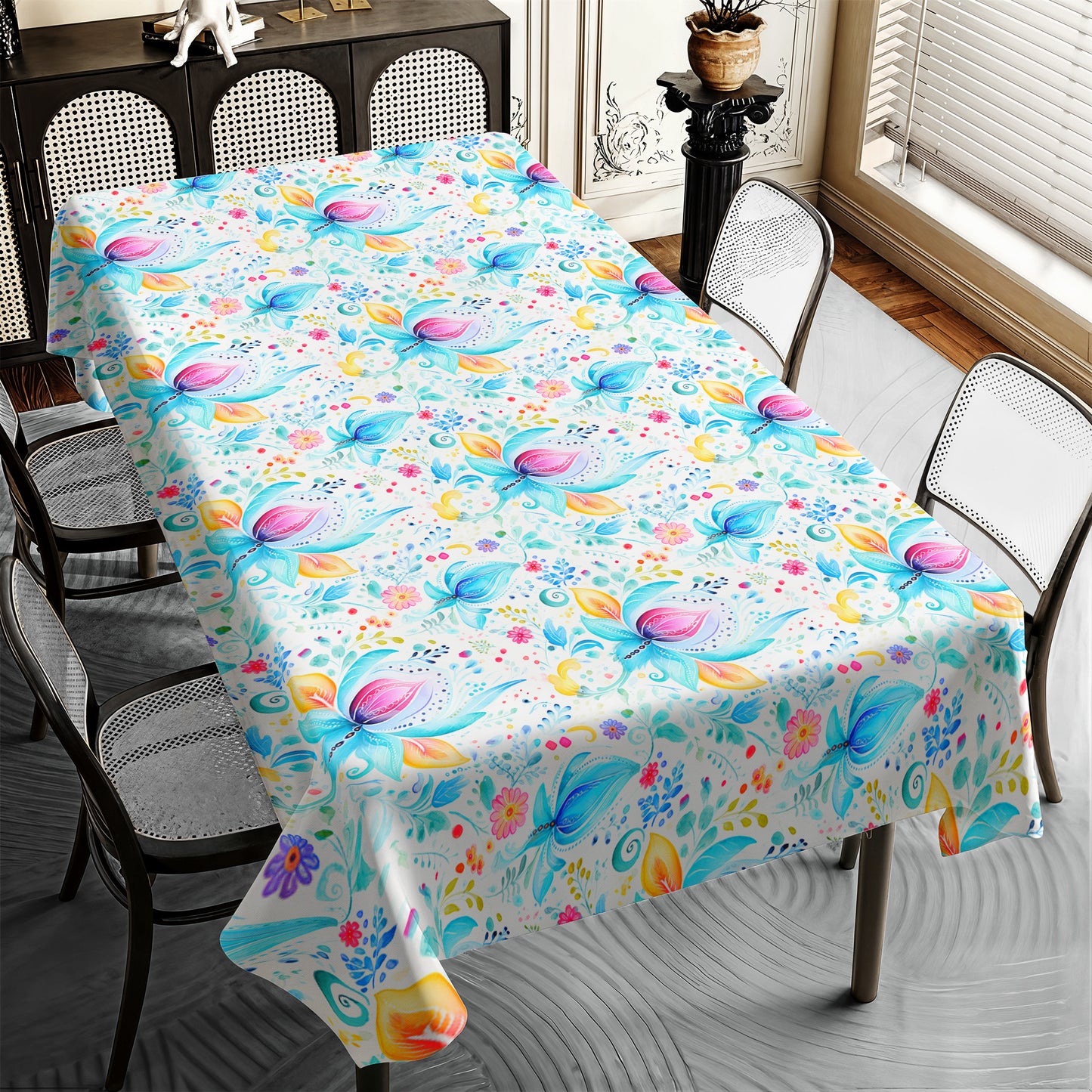 Pink Buds Rectangle Tablecloth