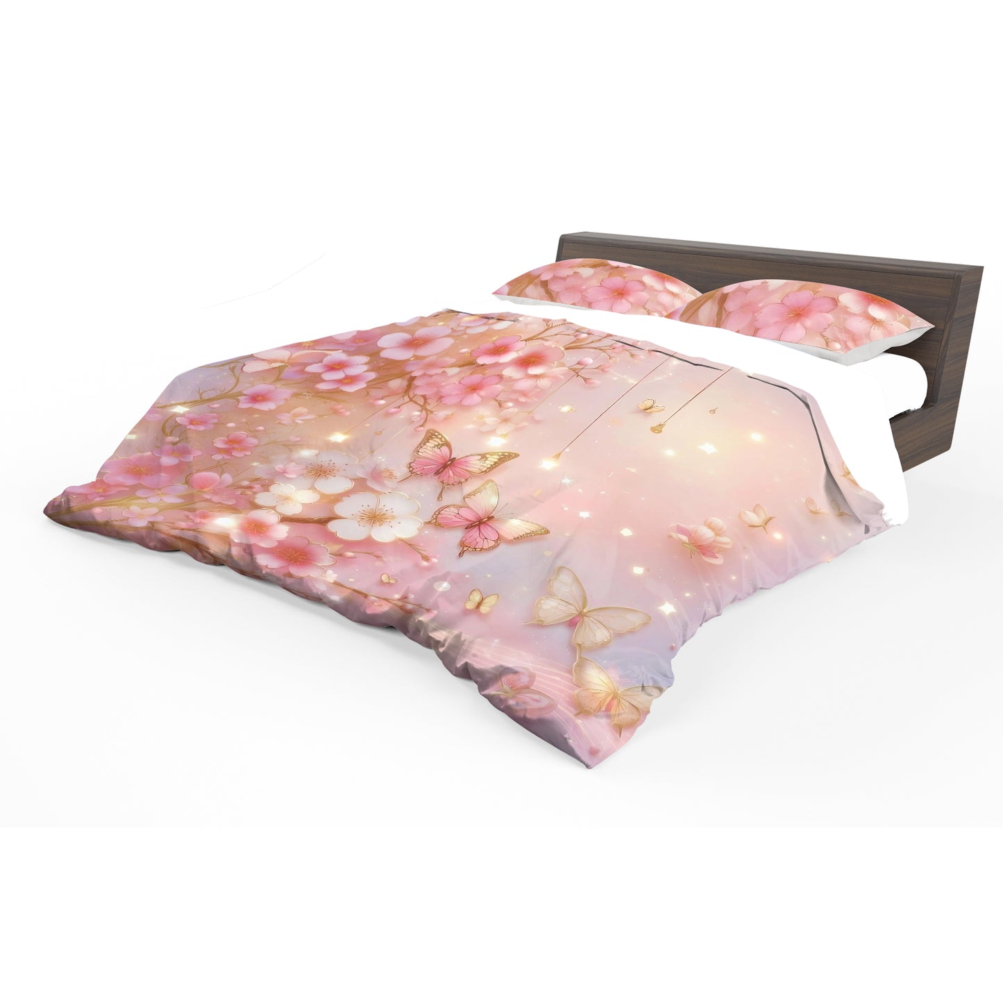 Pink Butterfly Harmony Duvet Cover Set