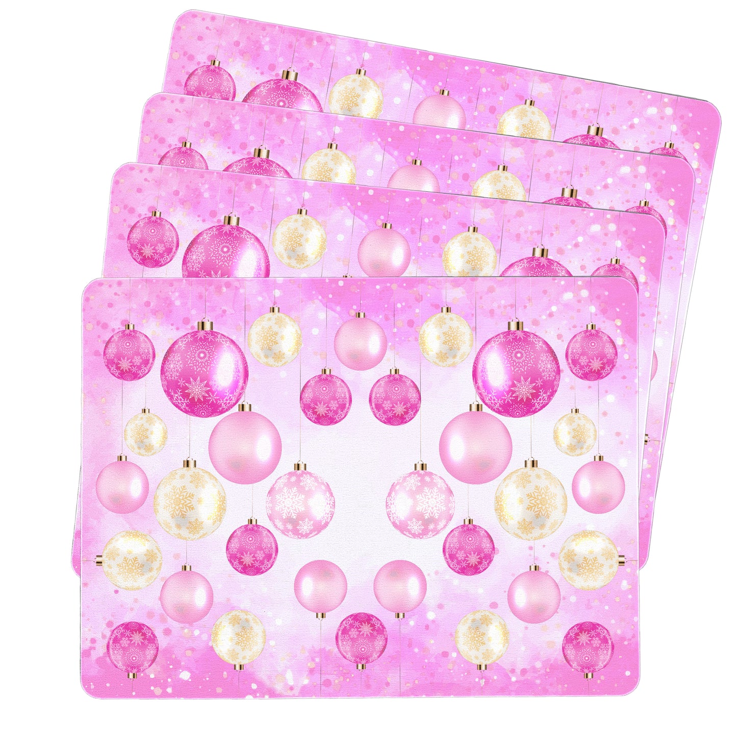 Pink Christmas Placemats