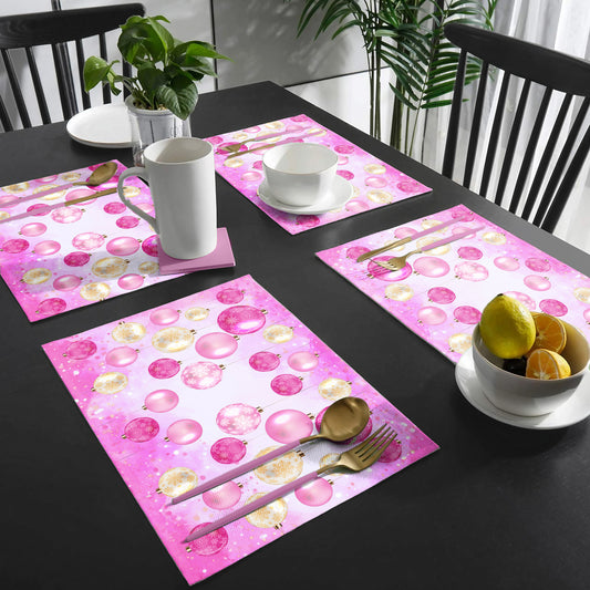 Pink Christmas Placemats