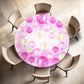 Pink Christmas Round Tablecloth