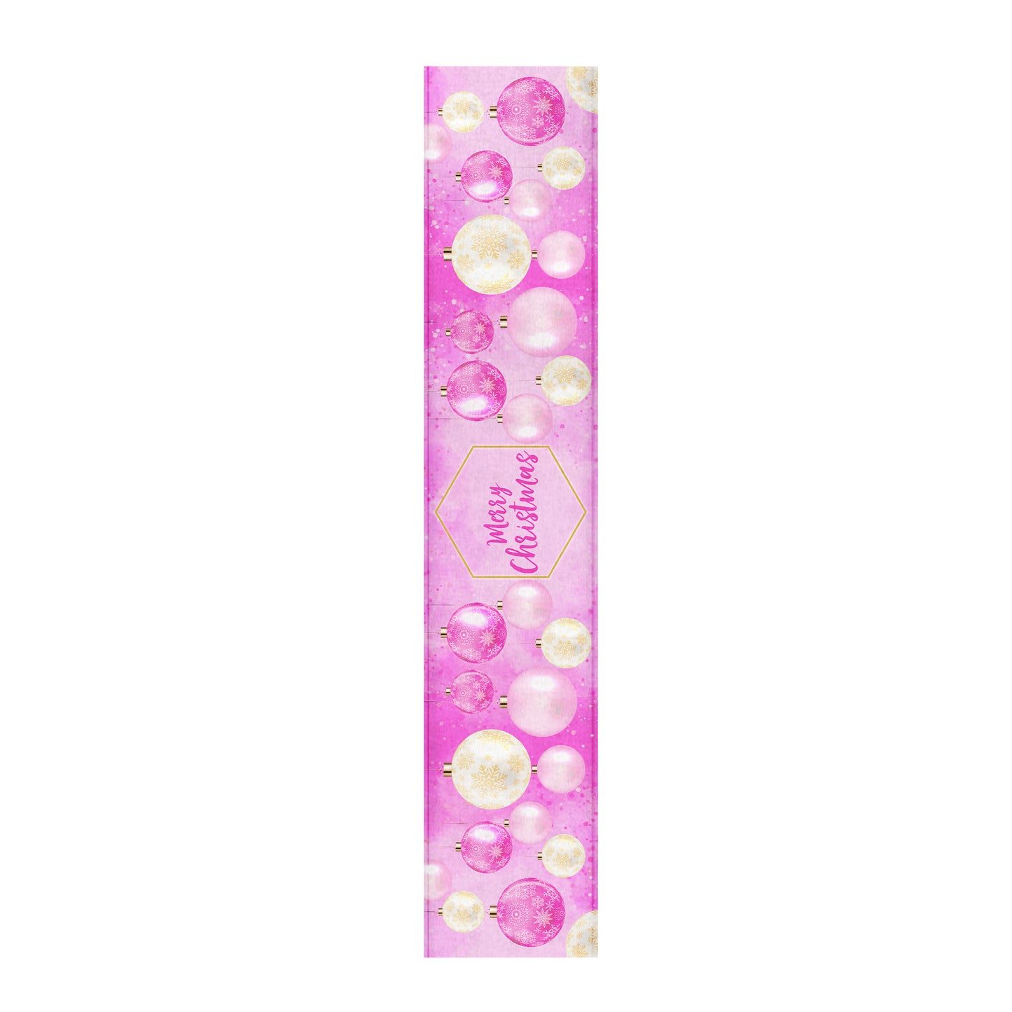 Pink Christmas Table Runner