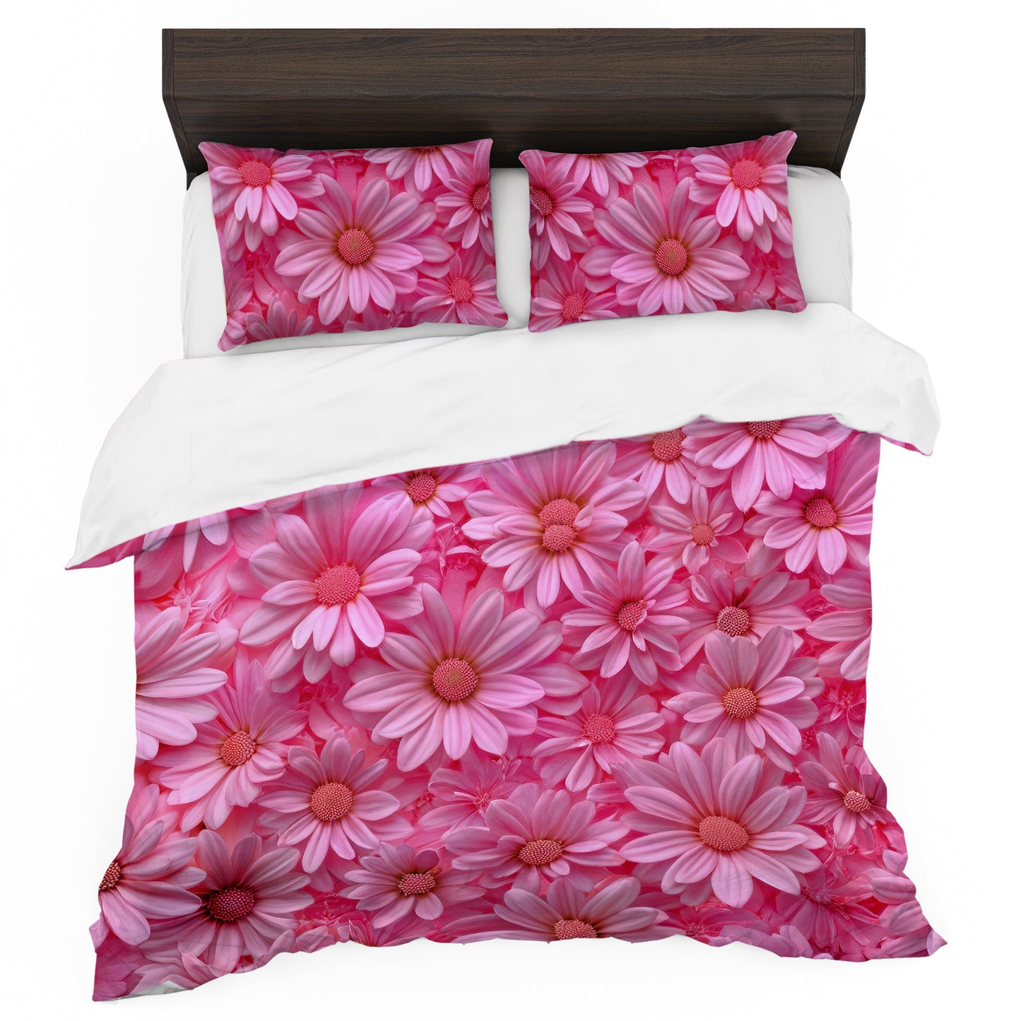 Pink Daisies Duvet Cover Set