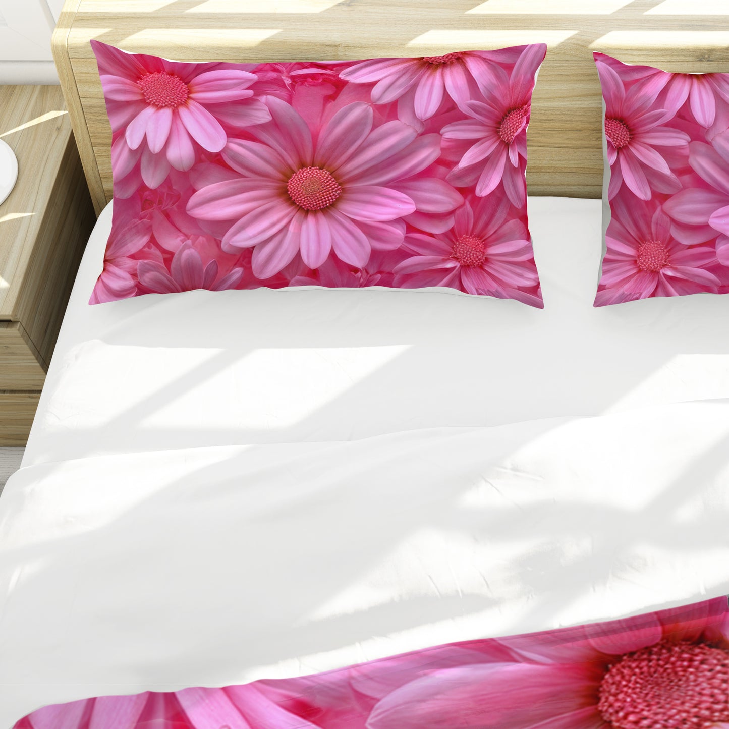 Pink Daisies Duvet Cover Set