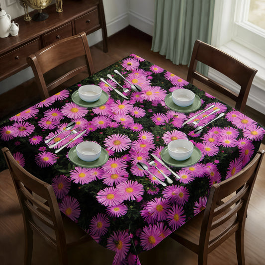 Pink Daisies Square Tablecloth