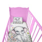 Pink Elephant Cot Duvet Set