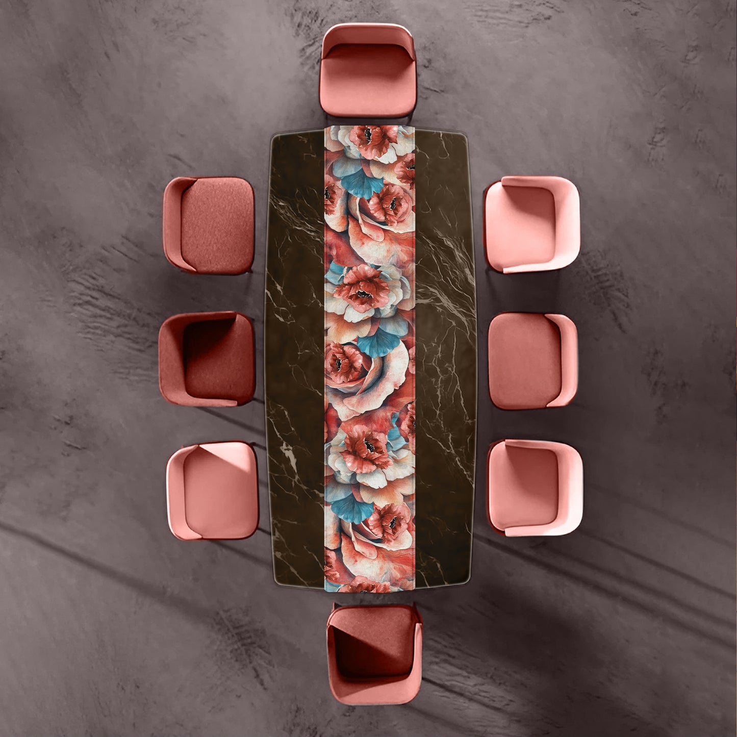 Pink Floral Bloom Table Runner by Mark van Vuuren