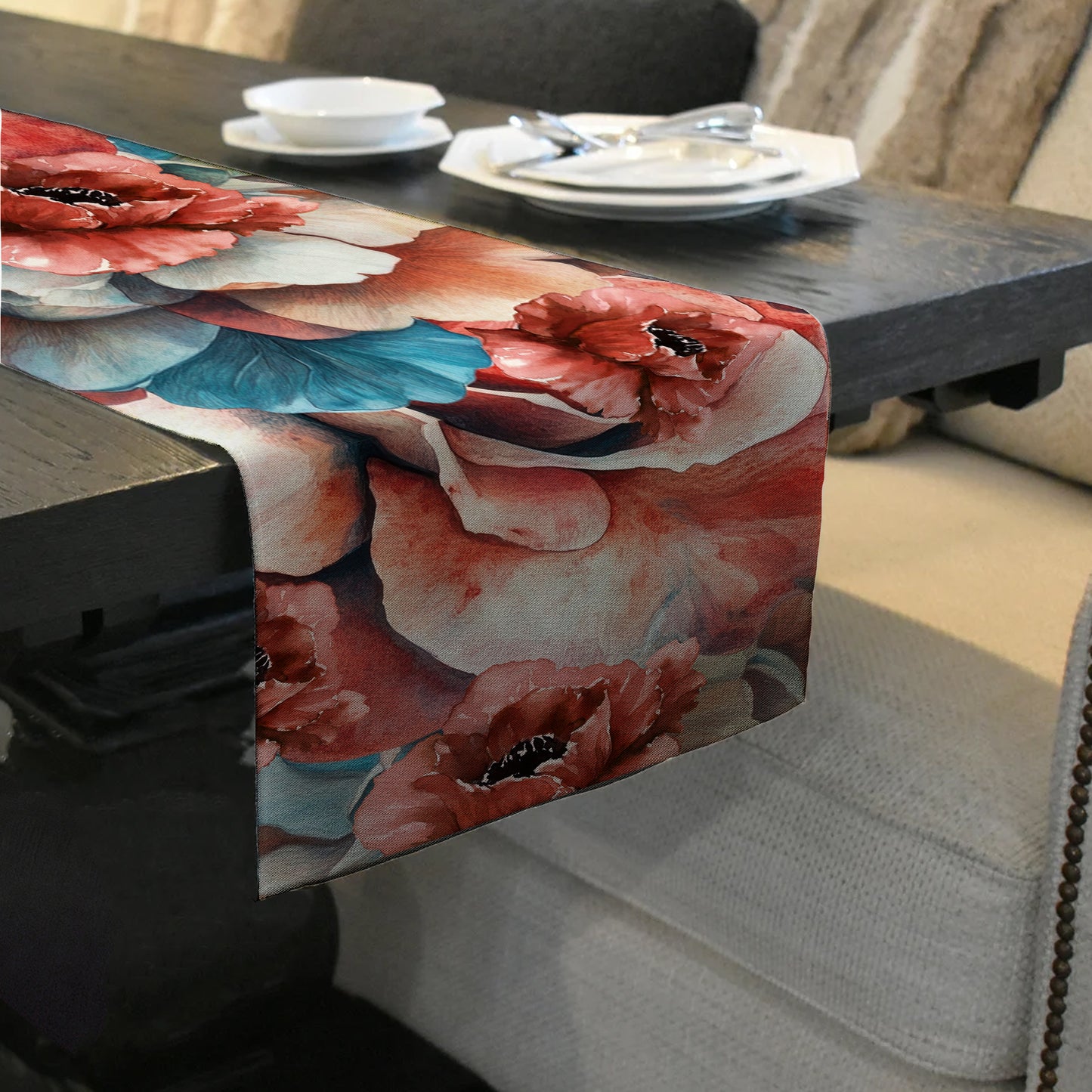 Pink Floral Bloom Table Runner by Mark van Vuuren