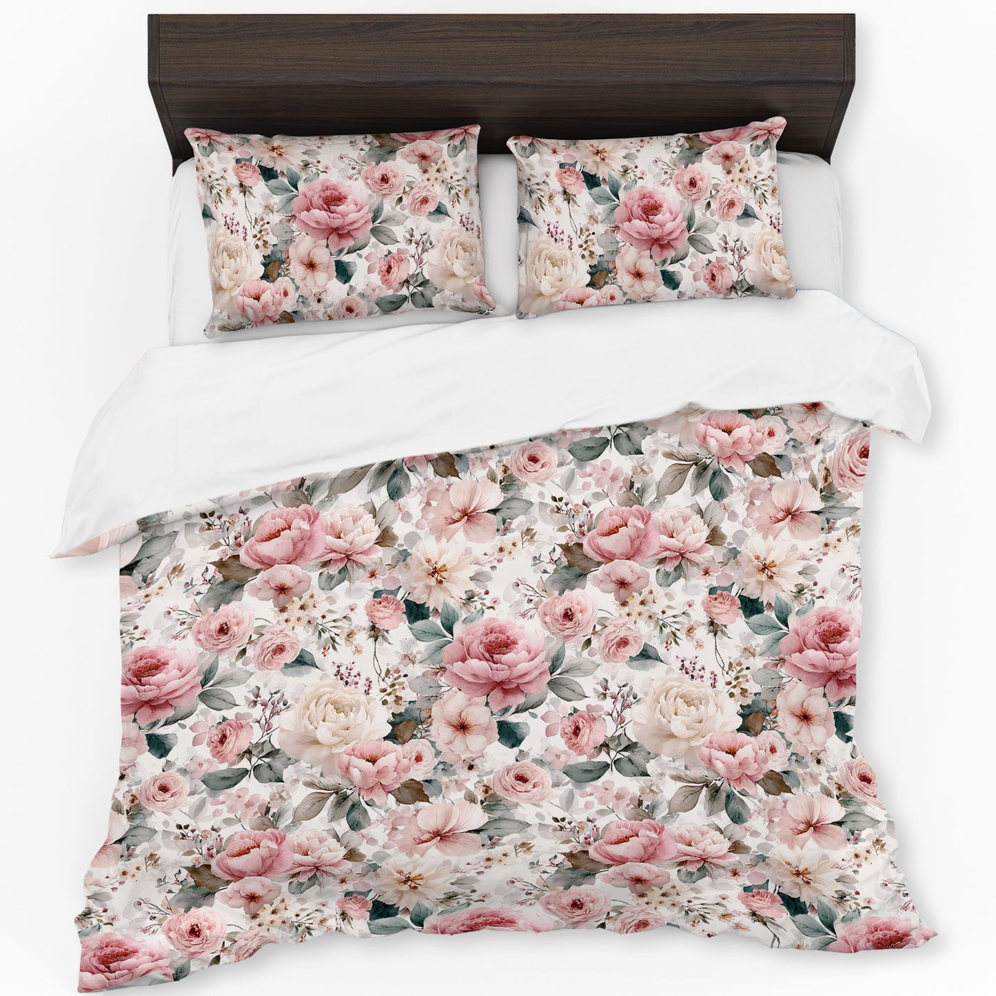 Pink Floral Duvet Cover Set by Mark van Vuuren