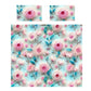 Pink Floral Flow Duvet Cover Set