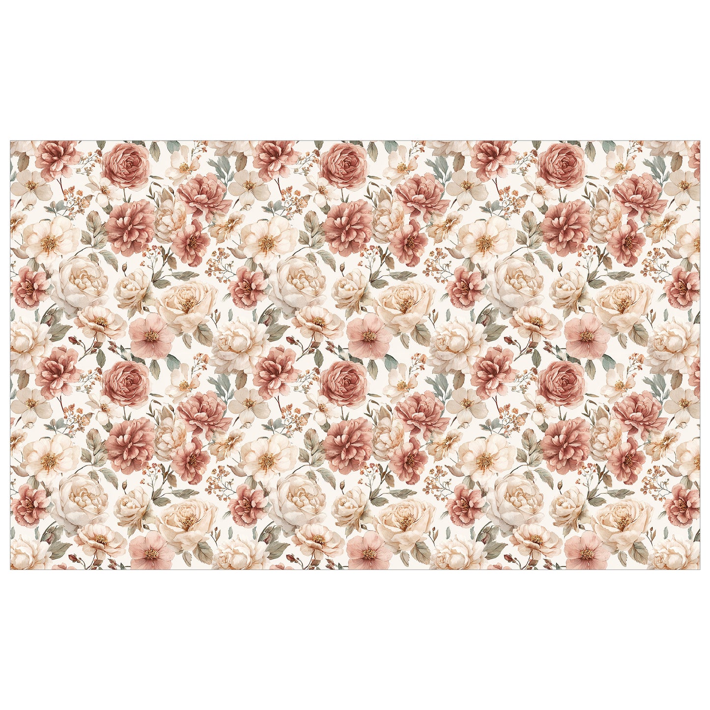 Pink Floral Rectangle Tablecloth by Mark van Vuuren