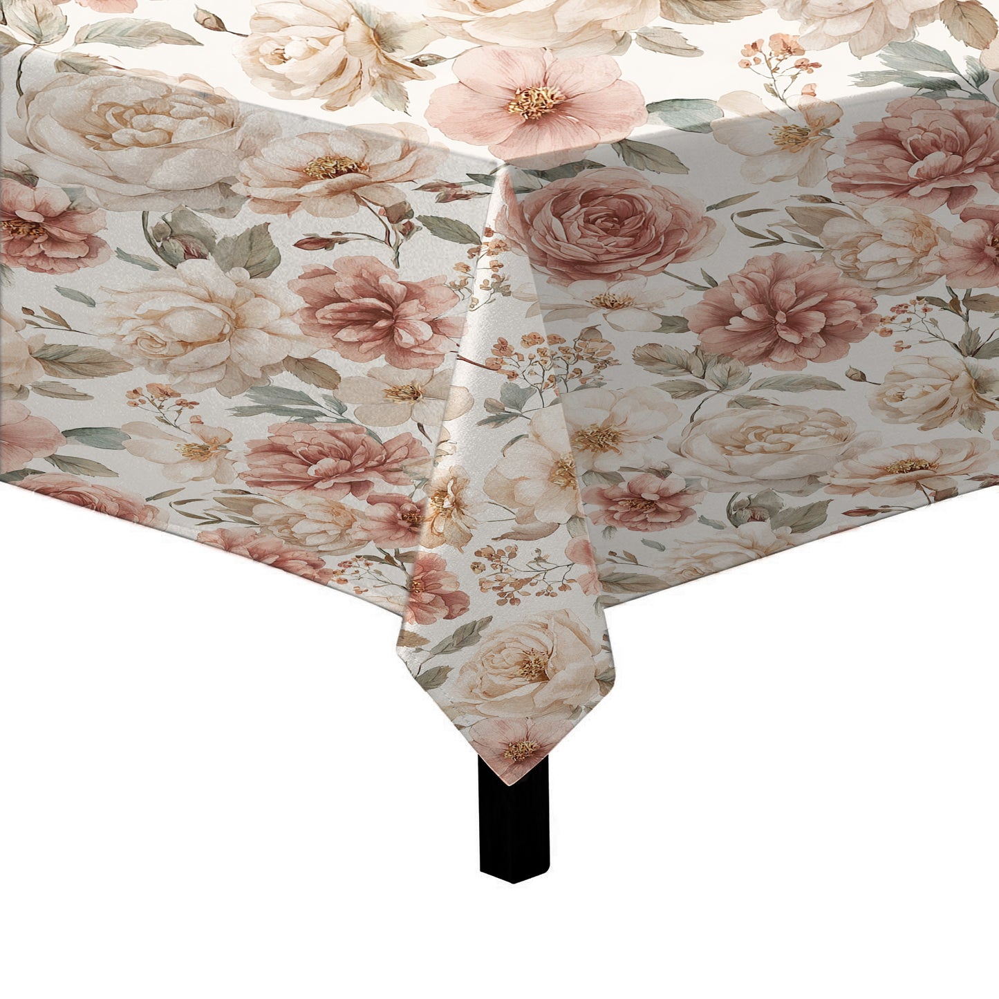 Pink Floral Square Tablecloth by Mark van Vuuren