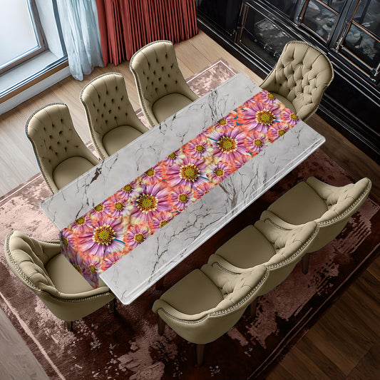 Pink Flourishing Floral Table Runner By Mark Van Vuuren