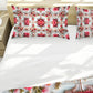 Pink Flower Tiles Duvet Cover Set
