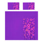 Pink Flowers on Purple Duvet Cover Set