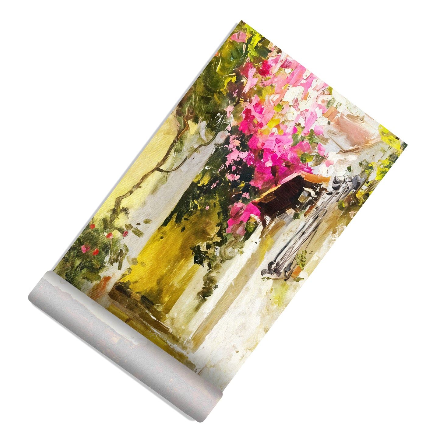 Pink Hanging Flowers Door Decoupage
