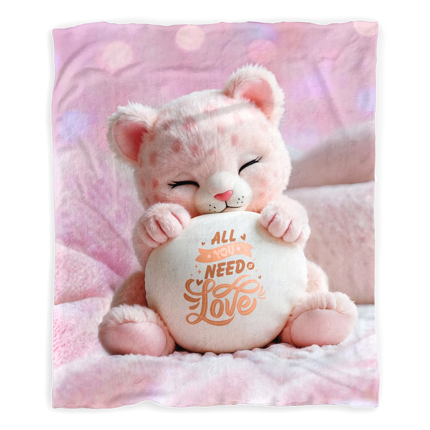 Pink Leopard Cub Minky Blanket