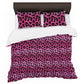 Pink Leopard Fur Duvet Cover Set
