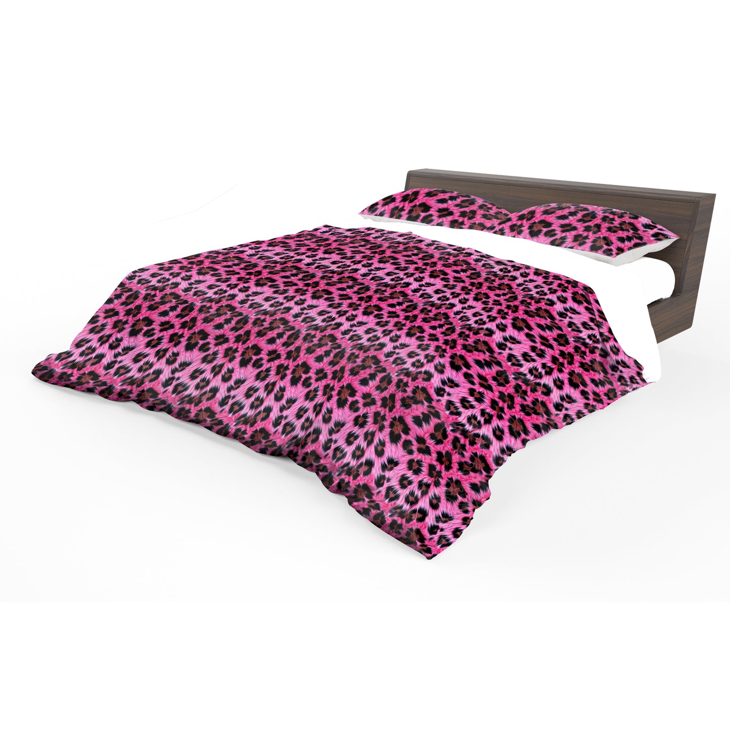 Pink Leopard Fur Duvet Cover Set