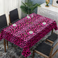 Pink Leopard Fur Rectangle Tablecloth