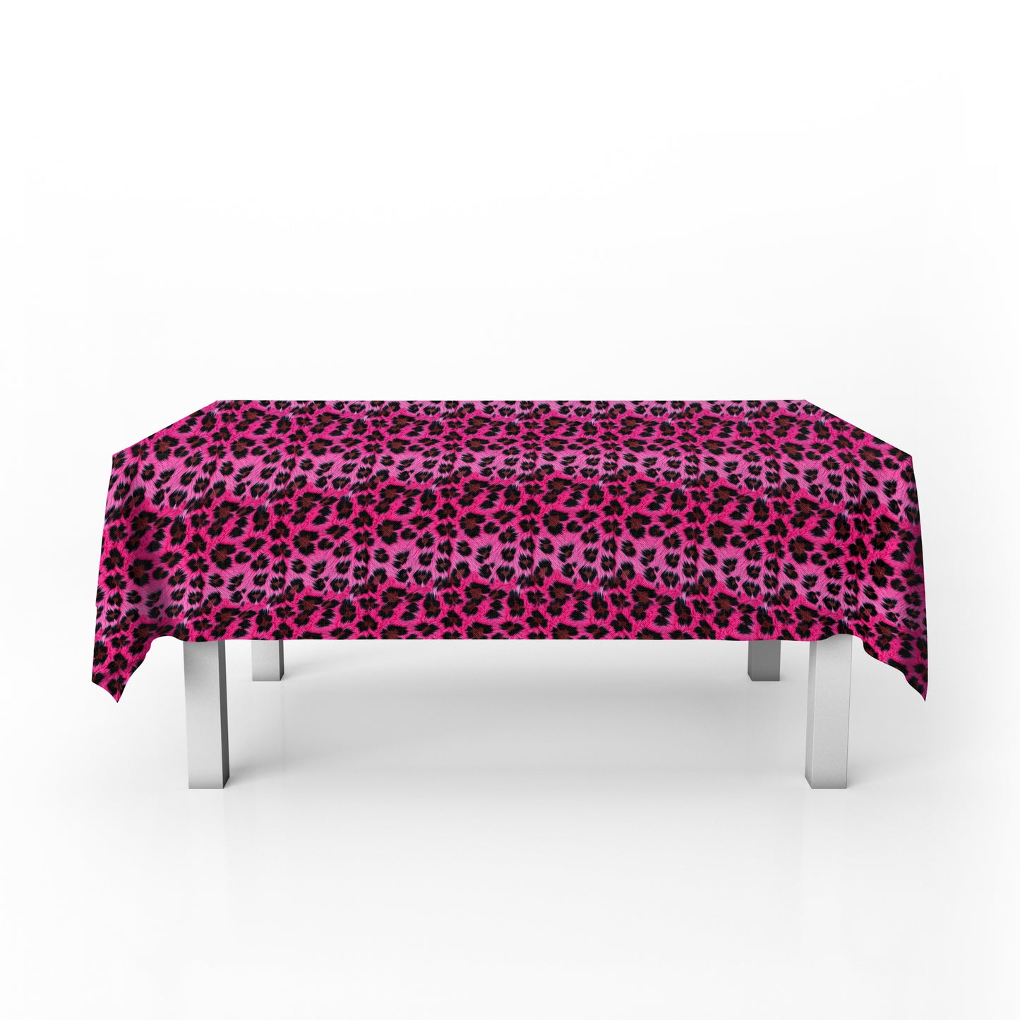 Pink Leopard Fur Rectangle Tablecloth