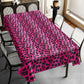 Pink Leopard Fur Rectangle Tablecloth