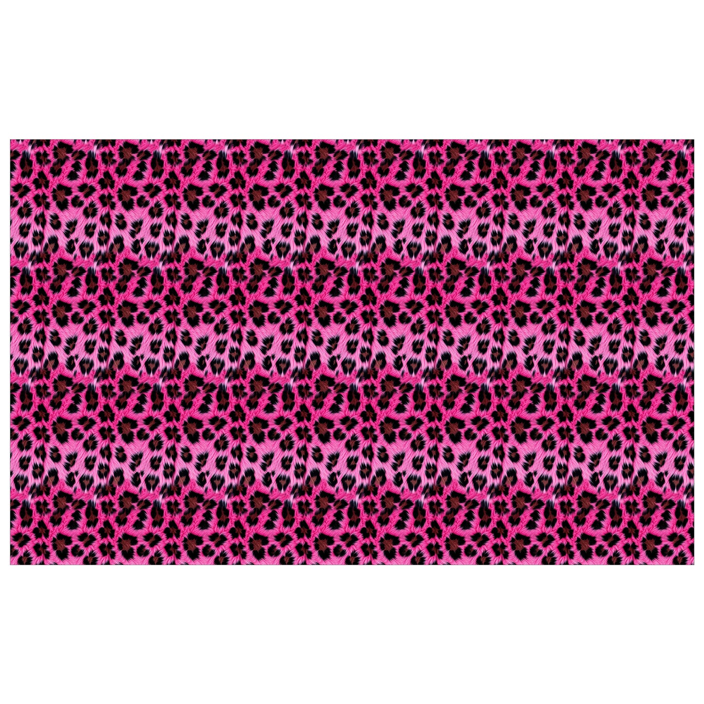 Pink Leopard Fur Rectangle Tablecloth