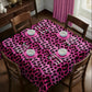 Pink Leopard Fur Square Tablecloth