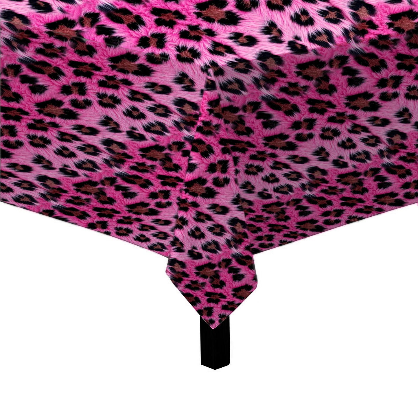 Pink Leopard Fur Square Tablecloth
