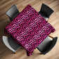Pink Leopard Fur Square Tablecloth