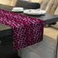 Pink Leopard Fur Table Runner