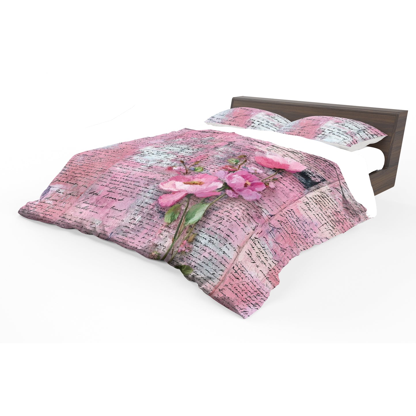 Pink Letter Duvet Cover Set