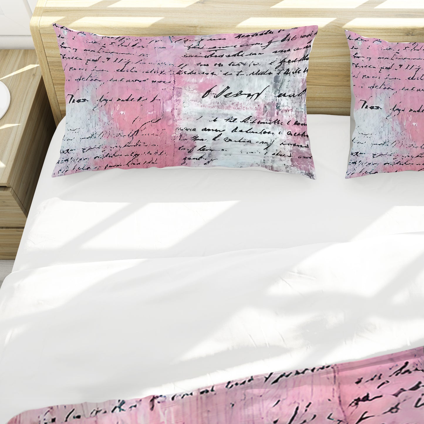 Pink Letter Duvet Cover Set