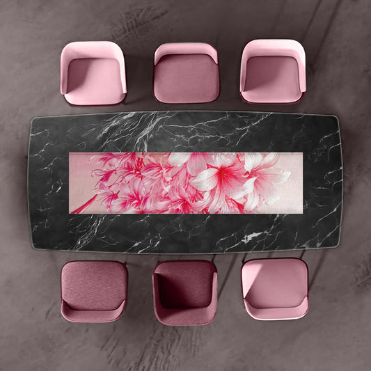 Pink Lilies 160cm Table Runner