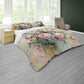 Pink Painted Peony & Succulents Duvet Cover Set