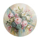 Pink Painted Peony & Succulents Round Tablecloth