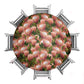 Pink Painted Proteas 2,3m Round Tablecloth