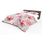 Pink Peonies on Silk Duvet Cover Set