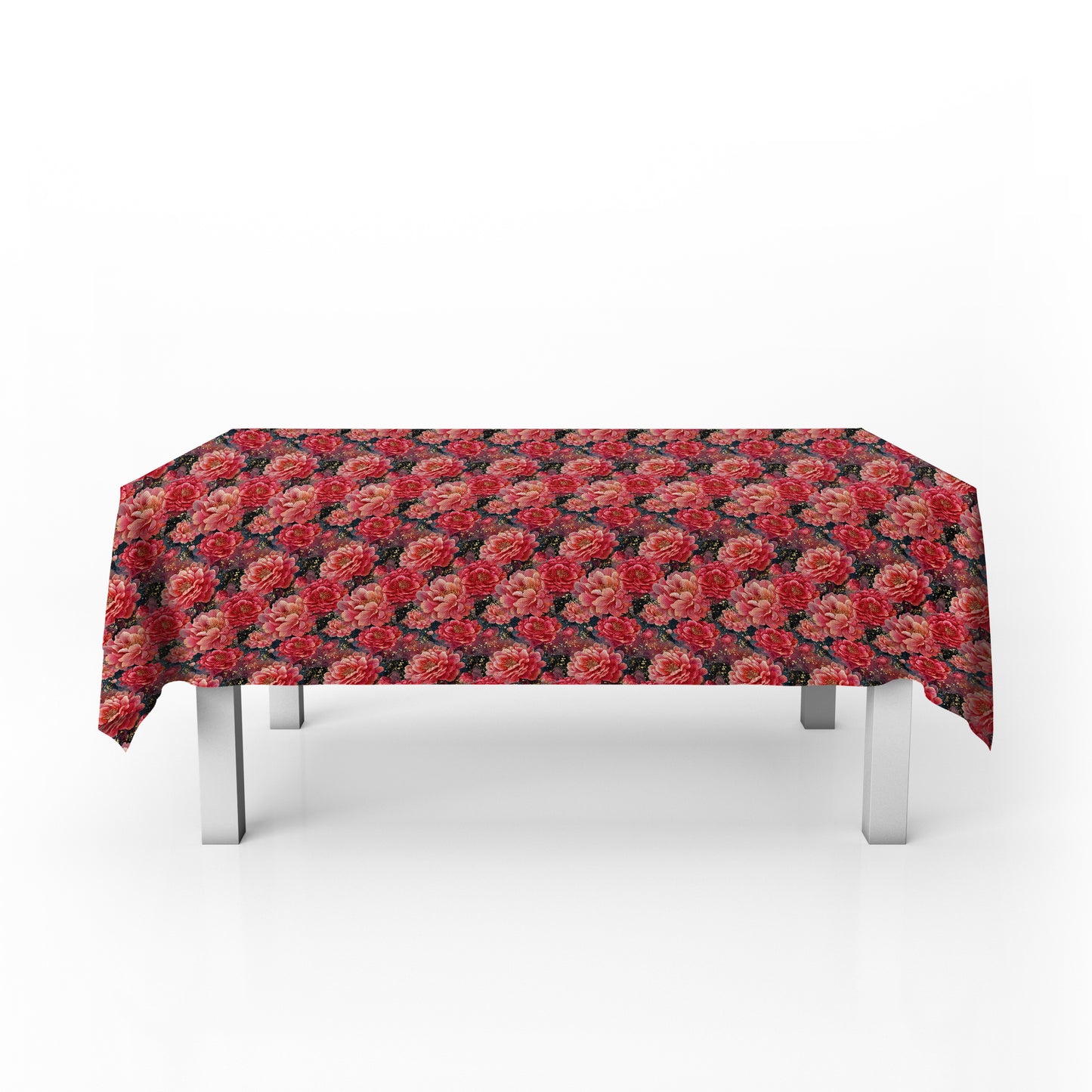 Pink Peony Bloom Rectangle Tablecloth